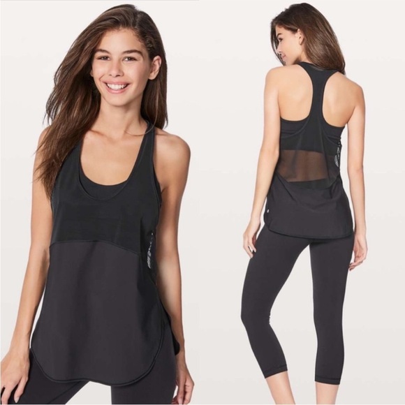 Lululemon Athletica Black Mesh Racerback Tank - Picture 4 of 8